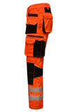 Orange Holster Pockets and Cargo Storage on STRUD FIT Black Trousers