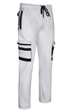 STRUD FIT White Decorators Heavy Duty Fleece Safety Joggers Back View
