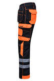 Certified High Visibility Reflective Safety Tape on STRUD FIT Black Workwear