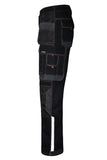 Durable 600D Cordura Reinforced Knee Pad Pockets for Site Protection on Black Combat Pants