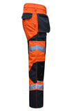 Reinforced Knee Pad Pockets and Premium Reflective Strips on Orange Hi Vis Pants
