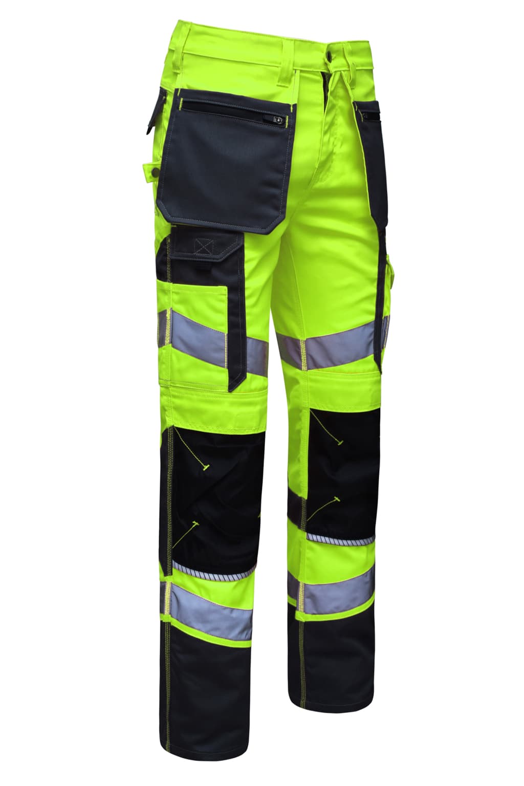 Close up of Practical Holster Pockets for Tools on STRUD FIT Parrot Green Pants
