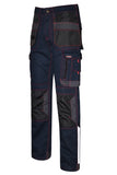 Close up of Practical Tool Hanging Holster Pockets and Mobile Phone Pouch on STRUD FIT Navy Trousers