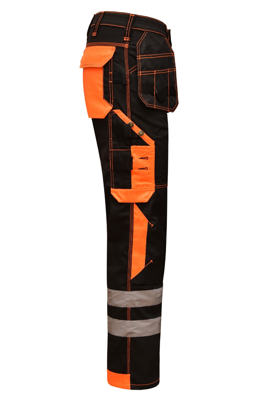 Durable 600D Cordura Knee Pad Pockets for Protection on Black Construction cargo Pants