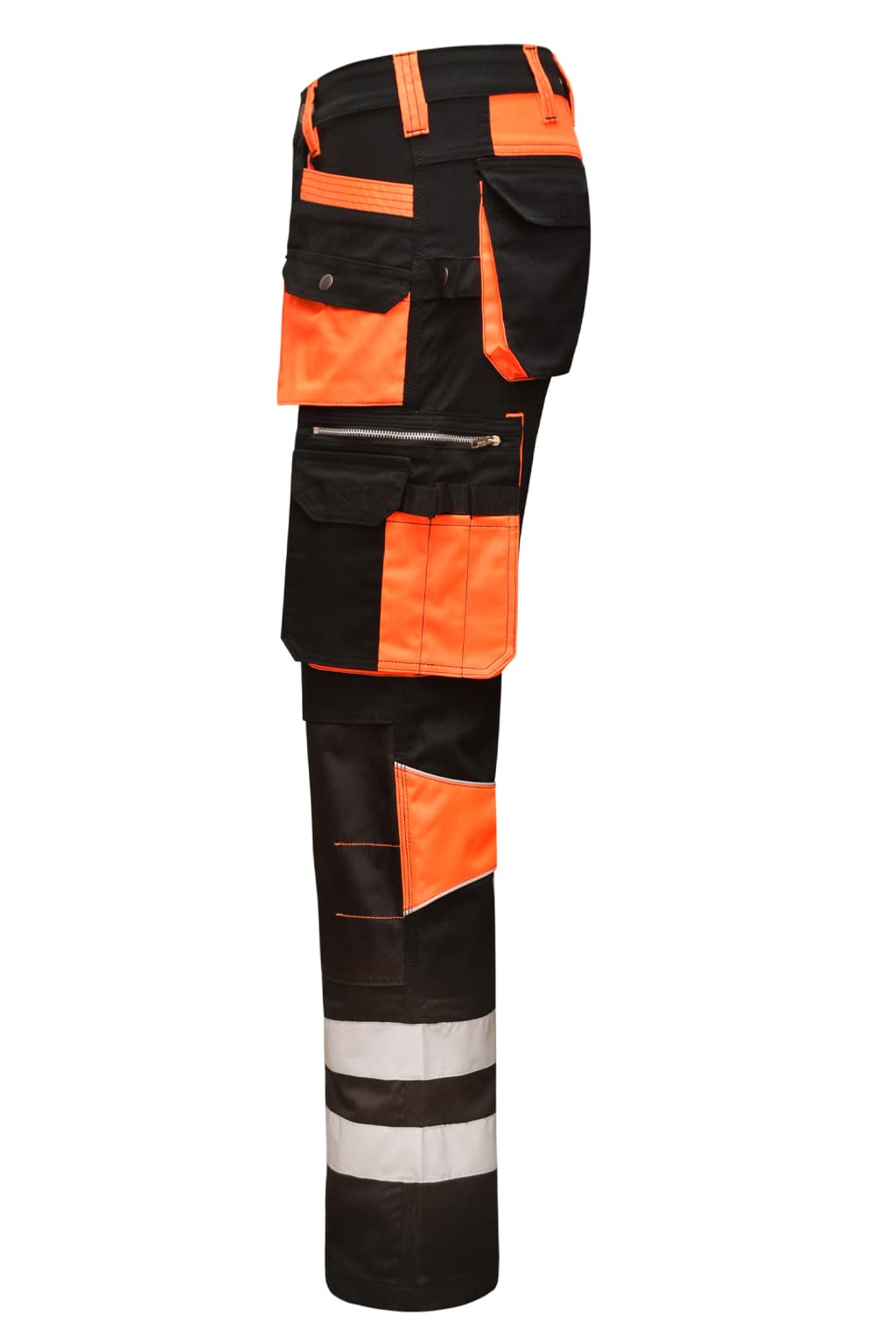 600D Cordura Knee Pad Pockets on STRUD FIT Black Work Trousers