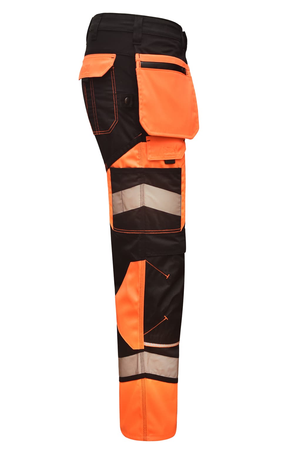 Durable Triple Stitched Seams and Elasticated Waistband on STRUD FIT Black Trousers