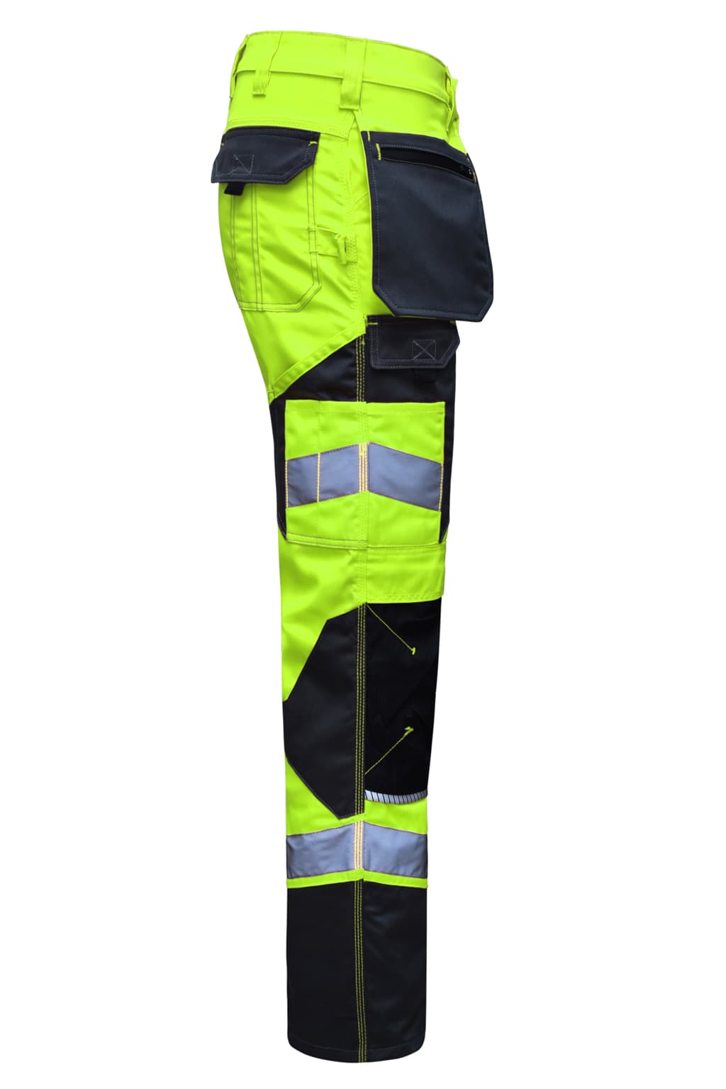 Reinforced Knee Pad Slots and High Visibility Reflective Tape on Parrot Green Pants
