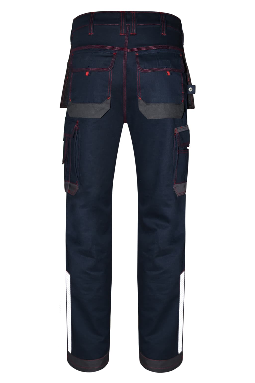 STRUD FIT Navy Blue Polycotton Combat Workwear Pants with Utility Loops Back View