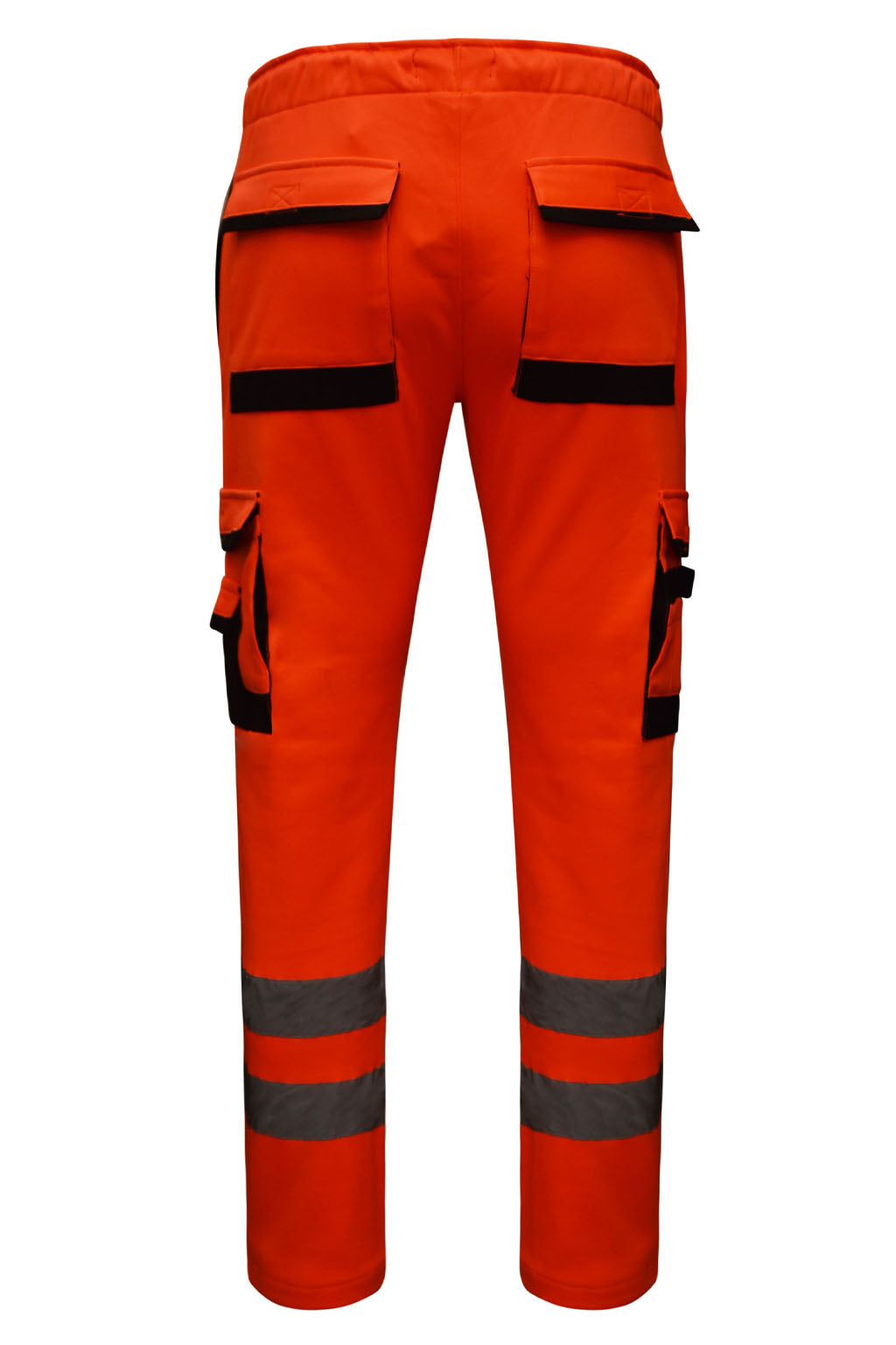 STRUD FIT Orange Thermal Reflective Safety Joggers Back View