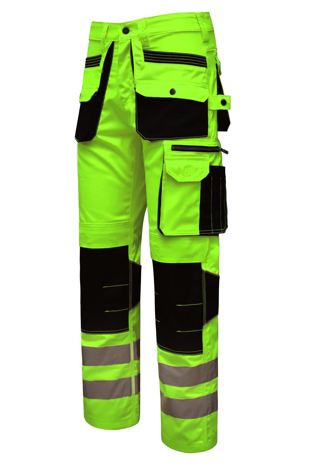 Black Cordura Knee Pad Pockets on STRUD FIT High Visibility Trousers