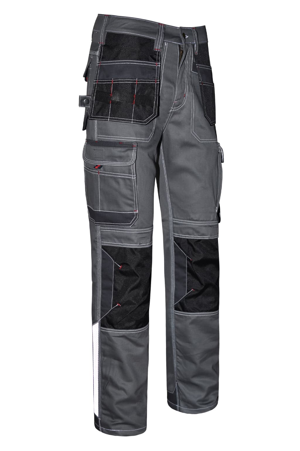 High Strength Triple Line Stitching and Reliable YKK Zip Closure Detail on STRUD FIT Grey Workwear