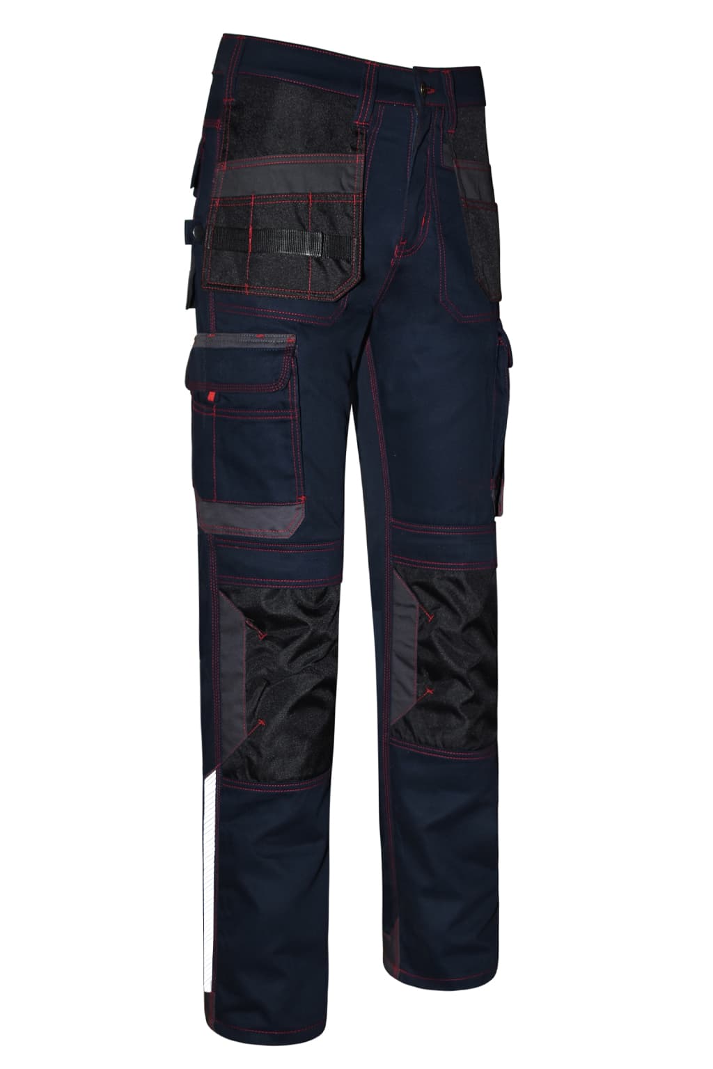 High Strength Triple Line Stitching and Reliable YKK Zip Closure Detail on STRUD FIT Navy Workwear